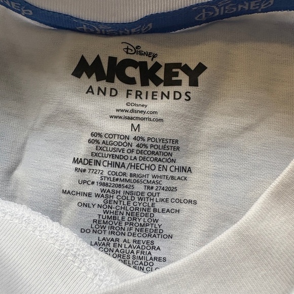 Adult's Disney White Tee with Mickey & Friends Graphic - Picture 7 of 8